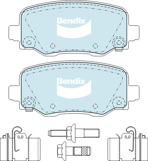 Brake Disc Pad Set Bendix DB2338 4WD For JEEP Cherokee KL