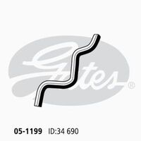 Radiator Hose Lower Gates 05-1199 for MITSUBISHI LANCER CC 1.6L 1992-1996