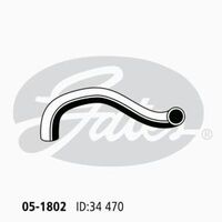 Radiator Hose Lower Gates 05-1802 for Toyota Corolla ZZE122 1.8L 2001-2007 Petrol