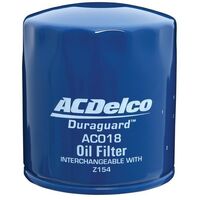 Oil Filter AC018 AcDelco For Holden Vectra JS Hatchback i 2.2LTP - C22SEL