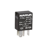 12V 5P 20/10A C/O Micro Relay1 Narva 68070BL