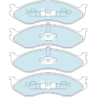 Brake Disc Pad Set Front Bendix DB1311 4WD For JEEP CHEROKEE GRAND CHEROKEE WRANGLER CARNIVAL