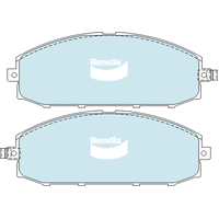 Brake Disc Pad Set Front Bendix DB1361 4WD For NISSAN PATROL Y61 GU 2.8 TDiC