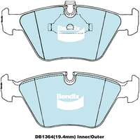 Brake Disc Pad Set  Bendix DB1364 GCT For BMW 3 E46 330 M3