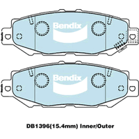 Brake Disc Pad Set Rear Bendix DB1396 GCT For Lexus Toyota GS Aristo Chaser Corona Cresta Crown Granvia