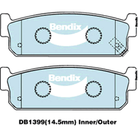 Brake Disc Pad Set  Bendix DB1399 GCT For NISSAN STAGEA WC34 2.5 Turbo