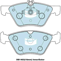 Brake Disc Pad Set  Bendix DB1403 GCT For CHRYSLER MERCEDES-BENZ CROSSFIRE CLK E-CLASS