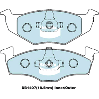 Brake Disc Pad Set  Bendix DB1407 GCT For SEAT VW CORDOBA IBIZA POLO