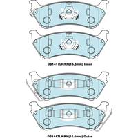 Brake Disc Pad Set Rear Bendix DB1417 GCT For MERCEDES-BENZ M-CLASS