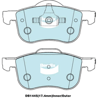 Brake Disc Pad Set  Bendix DB1445 GCT For MAZDA VOLVO 6 S60 V70 XC70