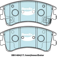 Brake Disc Pad Set Front Bendix DB1484 GCT For MAZDA 6 GY