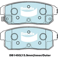 Brake Disc Pad Set Rear Bendix DB1493 GCT For NISSAN MAXIMA J31