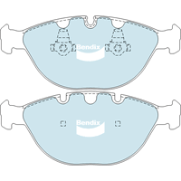 Brake Disc Pad Set  Bendix DB1495 4WD For BMW 5/6/X5