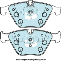 Brake Disc Pad Set  Bendix DB1498 GCT For BMW 1/3/5/E60/6/7