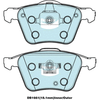 Brake Disc Pad Set  Bendix DB1661 4WD For VOLVO XC90 275 D5 V8