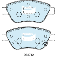 Brake Disc Pad Set  Bendix DB1712 GCT For PROTON GEN 2 PERSONA SATRIA NEO