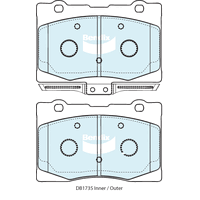 Brake Disc Pad Set Front Bendix DB1735 GCT For HONDA LEGEND KB 3.5L 3.7L