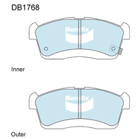 Brake Disc Pad Set  Bendix DB1768 GCT For DAIHATSU COPEN SIRION L880 M100 M301