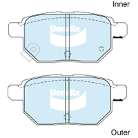 Brake Disc Pad Set Rear REAR Bendix DB1786 GCT For Lexus Toyota CT Corolla Prius RUKUS Yaris