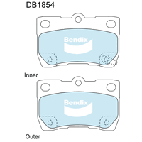 Brake Disc Pad Set Rear Bendix DB1854 GCT For Lexus GS GRS190 300 430 GSE20 250 GSE21 350