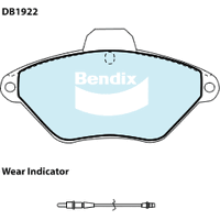 Brake Disc Pad Set  Bendix DB1922 GCT For CITROEN PEUGEOT XANTIA 605 6B