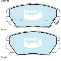 Brake Disc Pad Set Front Bendix DB1924 GCT For HYUNDAI GRANDEUR SONATA TUCSON TG NF JM