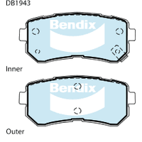 Brake Pads General CT Bendix DB1943GCT for Kia Sportage SL SUV CVVT 2.0LTP G4KD