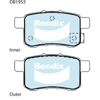 Brake Disc Pad Set Rear Bendix DB1953 GCT For HONDA ACCORD EURO CP CR CU