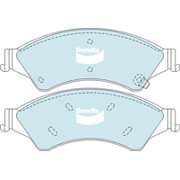 Brake Pads 4WD/SUV Bendix DB20744WD for Ford Ranger PX Cab Chassis TDdi 2.2LTD P4AT