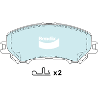 Brake Pads 4WD/SUV Bendix DB23454WD for Nissan X-Trail T32 SUV 2.5LTP QR25DE