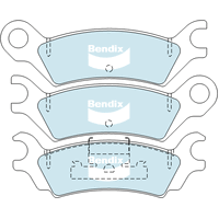 Brake Disc Pad Set Rear Bendix DB279 GCT For FORD Telstar MAZDA 626 929