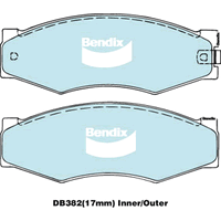 Brake Disc Pad Set  Bendix DB382 GCT For NISSAN 300 ZX NAVARA D21