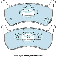 Brake Disc Pad Set  Bendix DB414 GCT For FORD Telstar MAZDA 626 GC Telstar