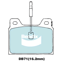 Brake Disc Pad Set  Bendix DB71 GCT For PEUGEOT 504 505 604