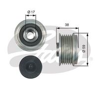 Pulley - Alternator Overrunning Clutch  Gates OAP7121