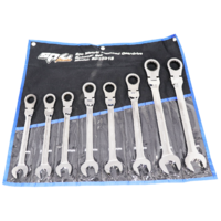 SP Tools Spanner Set Fiexhead Gear Drive Metric 8 PieceP10318