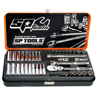 SP Tools Socket Set 1/4 Drive 12 and 6 Point 43 Piece Metric/SAE SP20101 