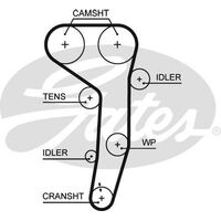 Timing Belt Gates T1604 for Skoda Superb 3T4 Hatchback TDI 2.0 Diesel BKD,CFFB,CLJA