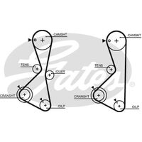 Timing Belt Gates T232 for Mitsubishi Outlander ZE,ZF SUV 2.4 Petrol 4G64