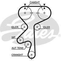 Timing Belt Gates T305 for Holden Captiva CG SUV 2.4 Petrol Z24SED