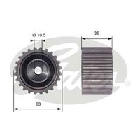 Timing Belt Idler Gates T42024 for Subaru Liberty BL,BL5 Sedan GT Tuned BY STI AWD 2.0 Petrol