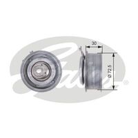 Timing Belt Tensioner Pulley Gates T43010 for Audi A3 8L 4D Hatchback 1.6 Petrol BFQ