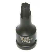 T55 1/2" Drive Torx-r Impact Sockets 60mm Length T&E Tools 15755