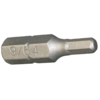 9/64" x 1/4" Hex In-Hex Insert Bit T&E Tools 30654