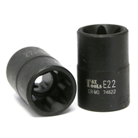 E22 1/2" Drive E-Series Torx-r Impact Sockets 38mm Long T&E Tools 74822