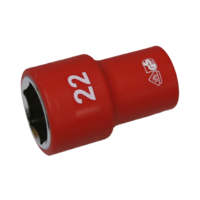 22mm x 1/2"Dr. 6Pt VDE Insulated Socket T&E Tools IS26225