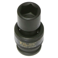 11/16" x 1/2" Drive 6 Point Impact Universal Socket (SAE) T&E Tools U7422