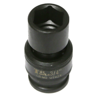 3/4" x 1/2" Drive 6 Point Impact Universal Socket (SAE) T&E Tools U7424