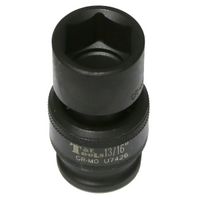 13/16" x 1/2" Drive 6 Point Impact Universal Socket (SAE) T&E Tools U7426