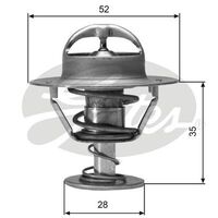 Thermostat Coolant Gates TH04382G1 For Honda Lexus Mazda